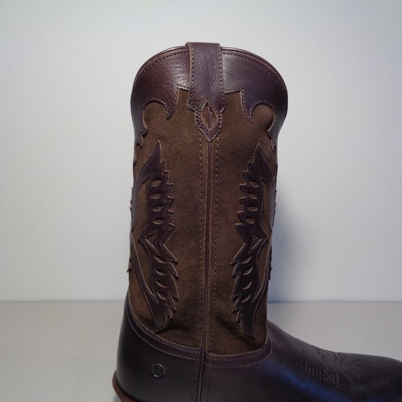 Dingo Size 9 M  SILVERLAKE Brown Leather Cowboy Western Boots New Men's Shoes - Picture 3 of 14